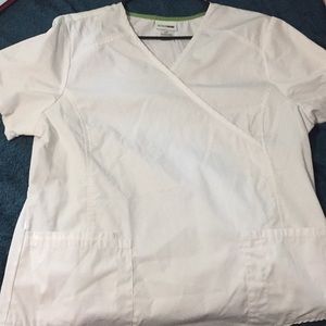 Scrub Star Brand White Scrub Top